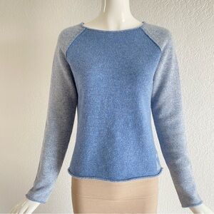 Margaret O'Leary Blue raglan sleeve cashmere Sweater
